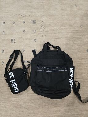 adidas Black Backpack and Crossbody Bag Set $17 For Both